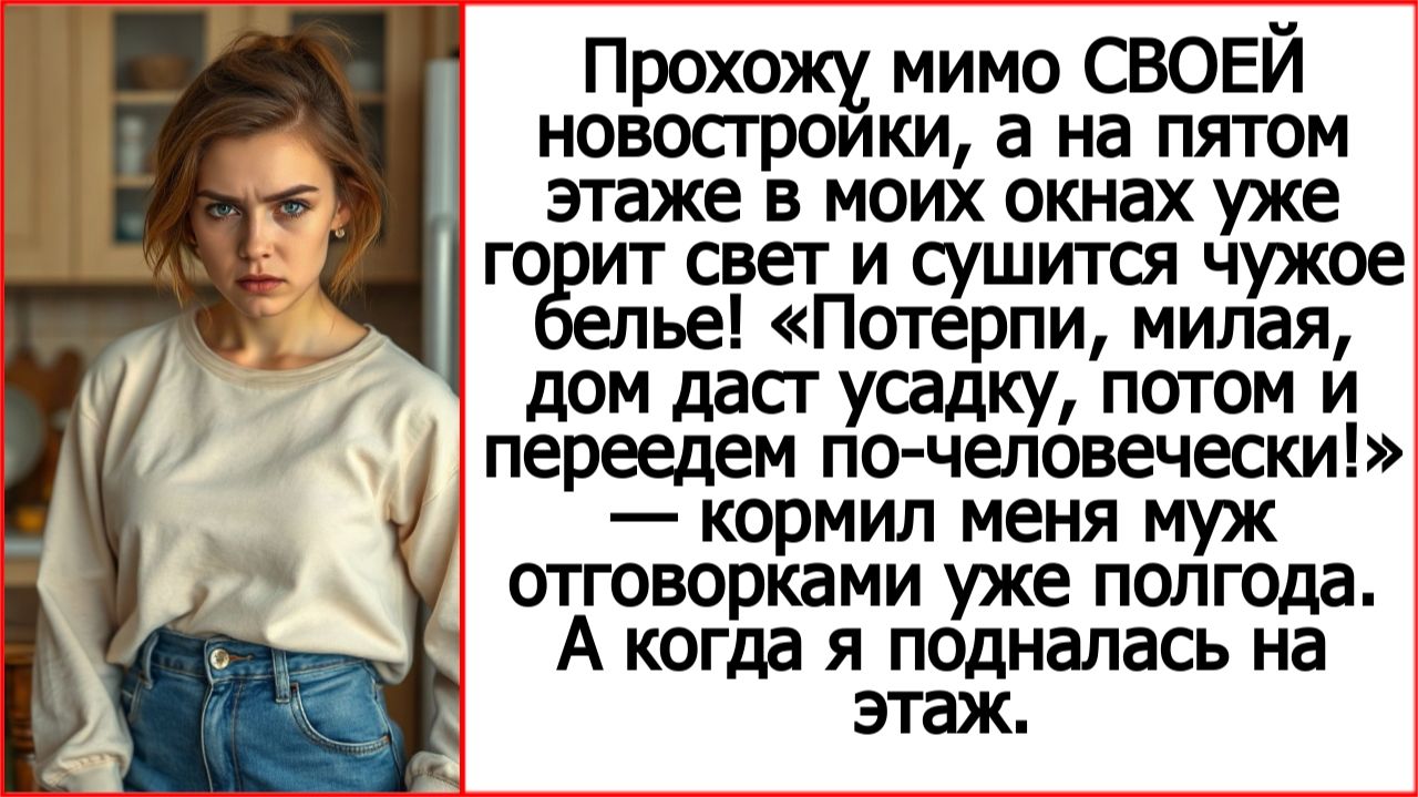 Прохожу мимо СВОЕЙ новостройки, а на пятом этаже в моих окнах уже горит свет и сушится чужое белье!