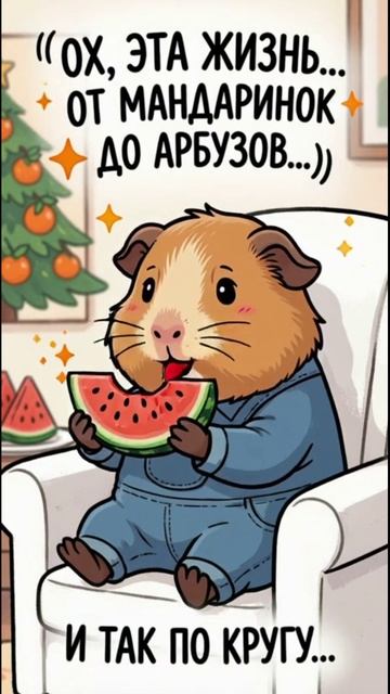 Мультик. Хомяк хомячит круглый год !