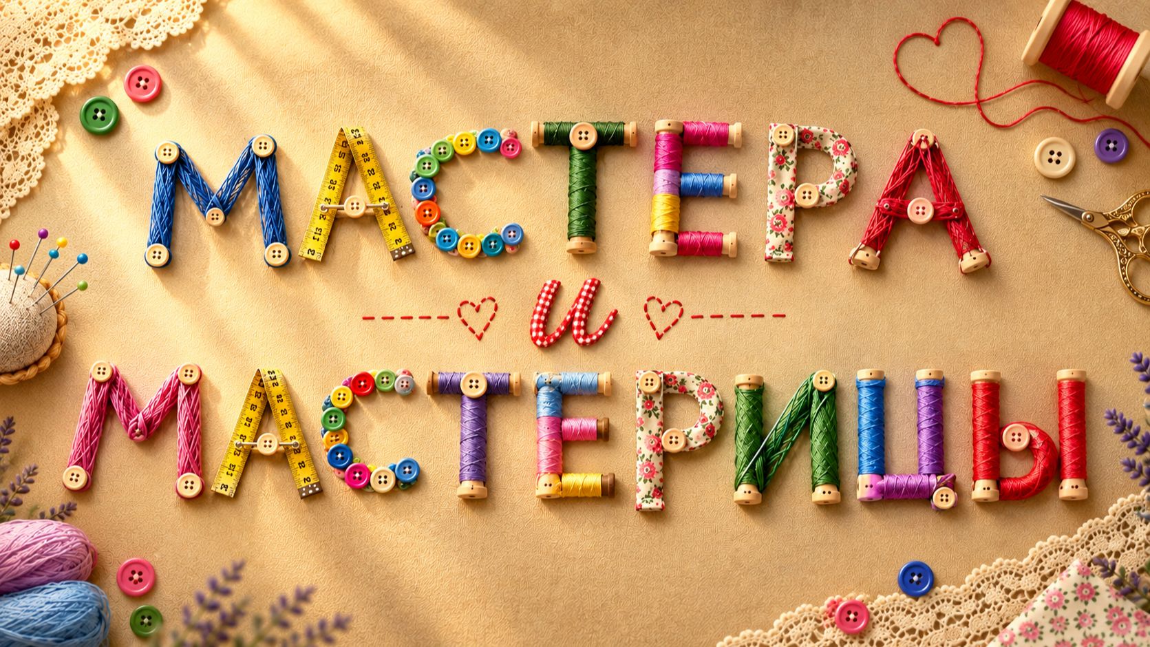 Мастера и мастерицы. Аппликация на холсте