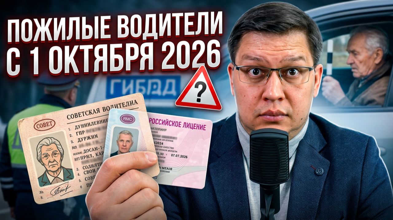 ГИБДД взялась за пожилых с 1 октября 2026