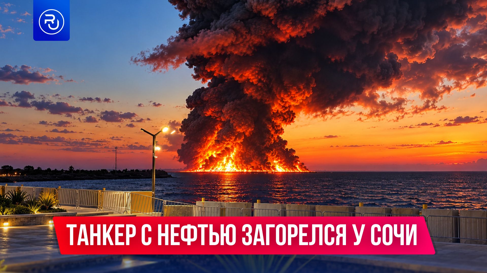 Танкер с нефтью загорелся у Сочи