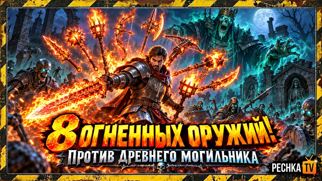8 ОГНЕННЫХ ОРУЖИЙ ПРОТИВ ДРЕВНЕГО МОГИЛЬНИКА! СТИХИЙНАЯ КУЗНЯ В GRIM SOUL | Pechka TV