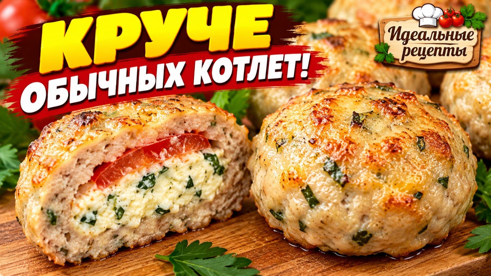 КРУЧЕ ОБЫЧНЫХ КОТЛЕТ! Сочное блюдо из куриного фарша с начинкой! Котлеты по-новому!