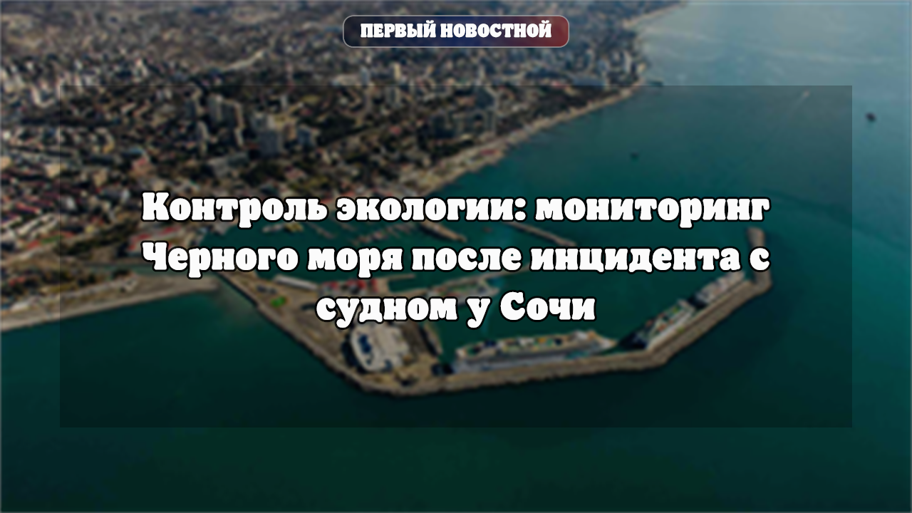 Контроль экологии: мониторинг Черного моря после инцидента с судном у Сочи