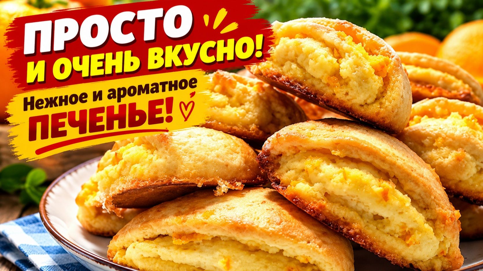 Апельсиновое печенье за 10 минут! Просто и очень вкусно! Нежное и ароматное печенье