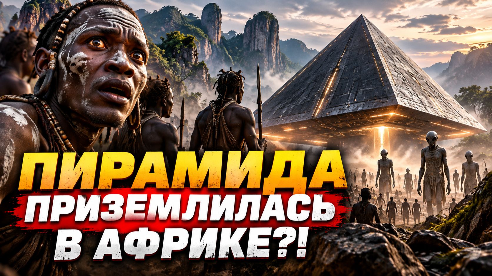 В Африке пришельцы появились перед диким племенем