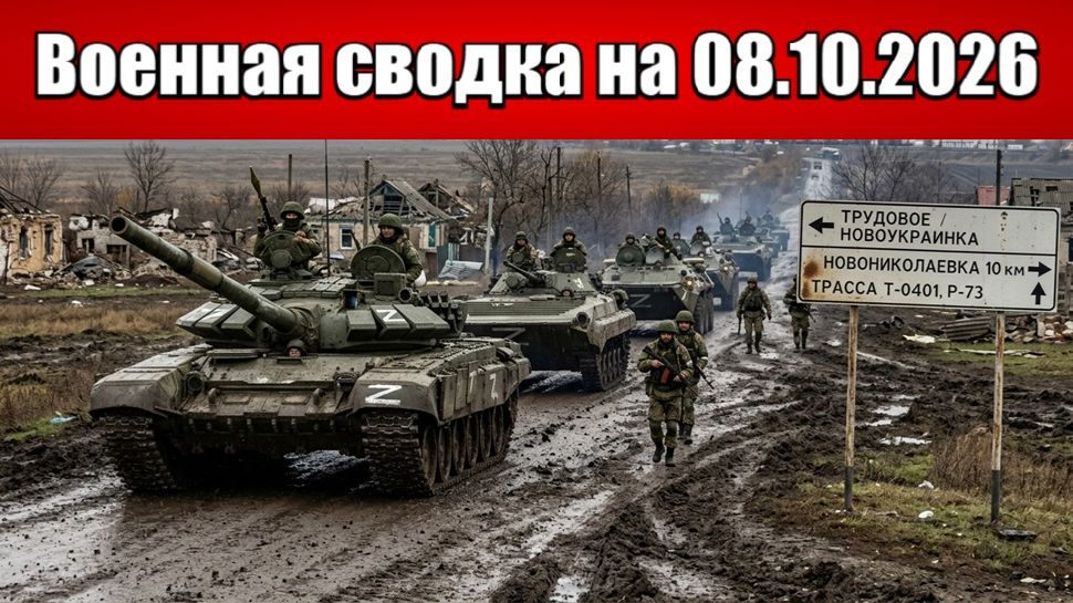 «ДНЕПРОВСКИЙ РЫВОК: ВС РФ сносят последний рубеж врага!»: Военная сводка на 08.10.2026