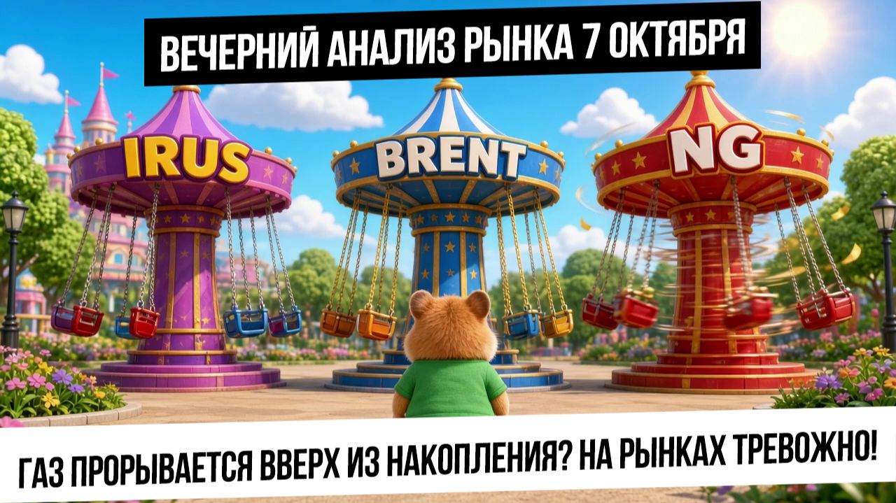 Вечерний анализ рынка 7 октября. На рынках тревожно! Газ готов к прорыву вверх! Металлы в ауте!