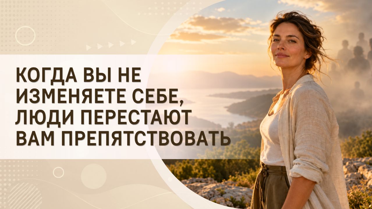 Когда вы не изменяете себе, люди перестают вам препятствовать
