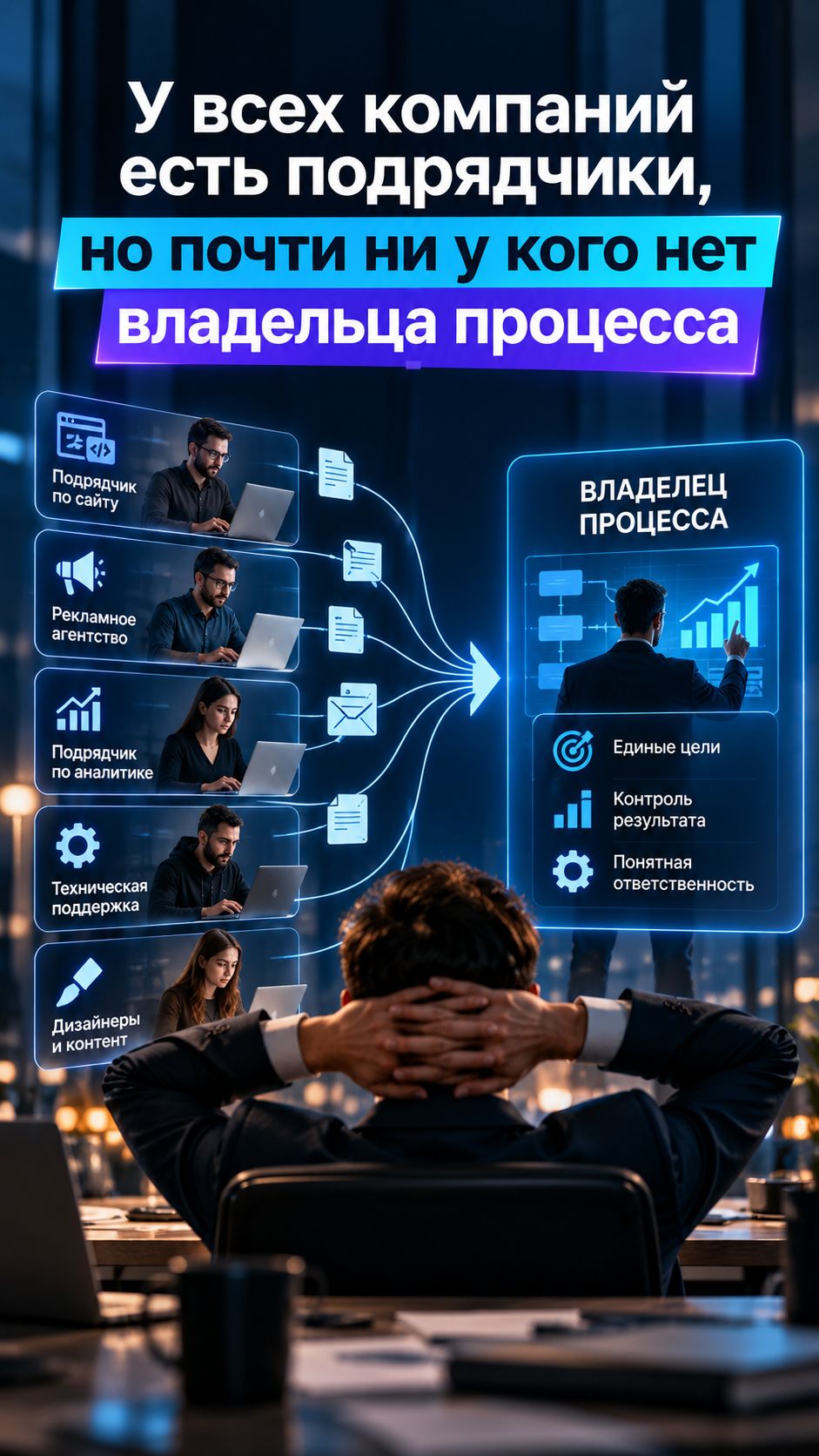У каждого подрядчика есть зона ответственности. А кто отвечает за результат?