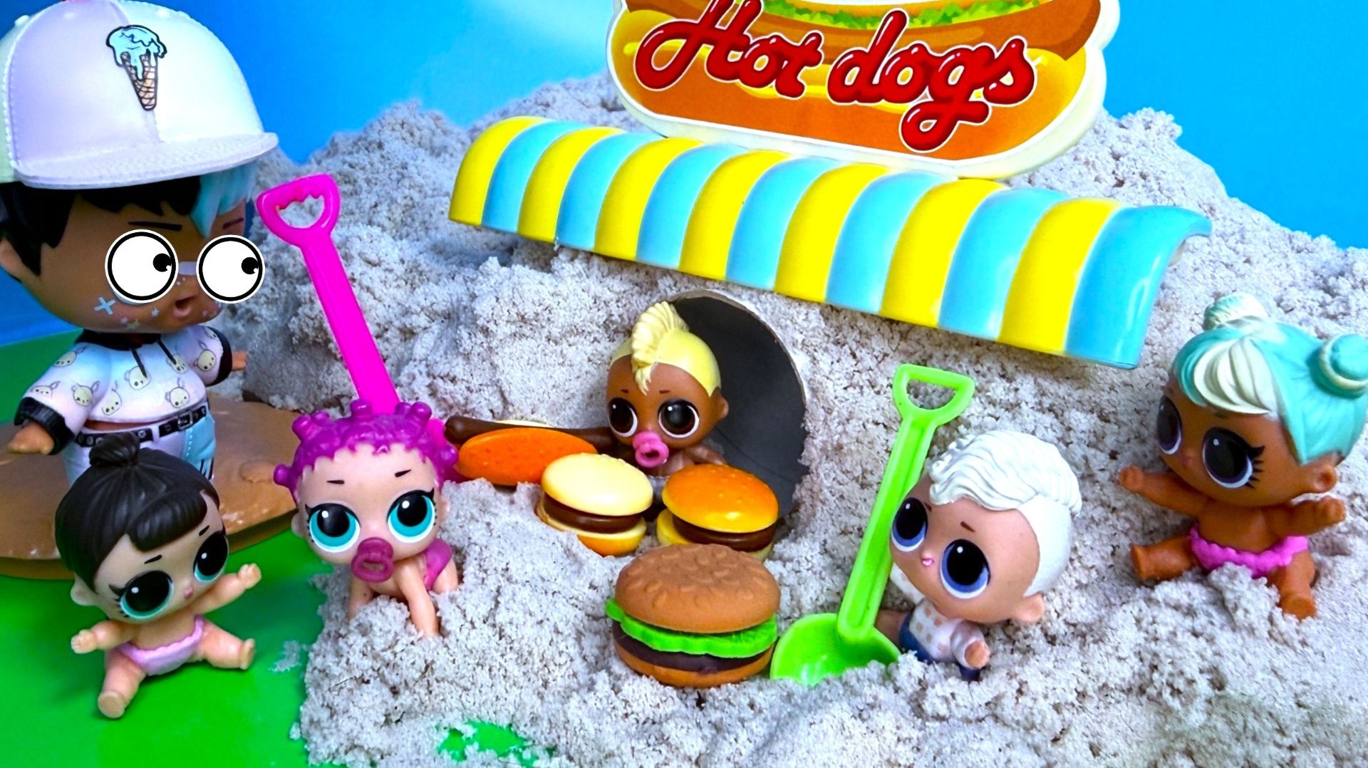 РАСКОПАЛИ ТУННЕЛЬ😁 В БУРГЕРНУЮ🍔 куклы ЛОЛ сюрприз пупсики👶 мультики в детском садике Даринелка