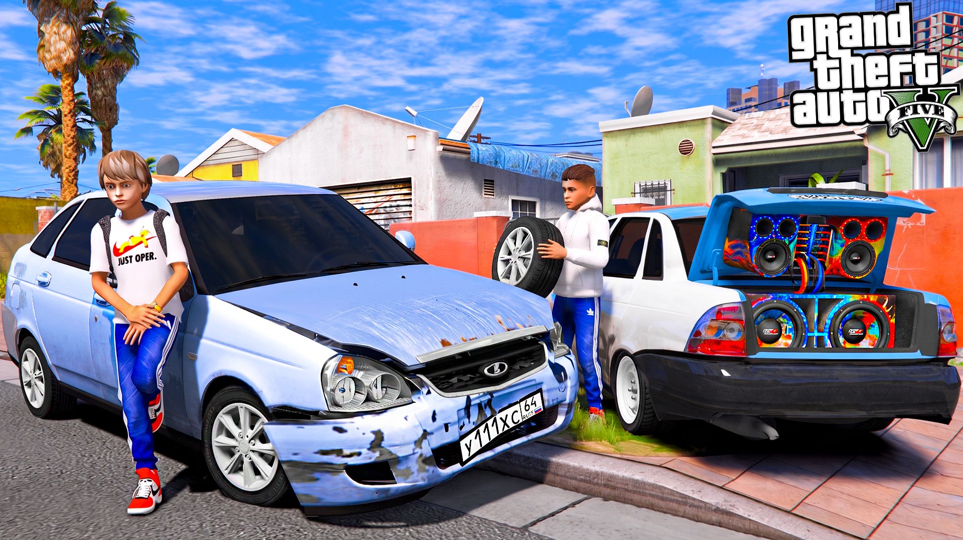 ОПЕРСКАЯ ЕЗДА В GTA 5 - ШАШКИ В ГОРОДЕ НА ДВУХ РАЗБИТЫХ ПРИОРАХ! ПОГОНЯ ЗА ОПЕРСКОЙ ПРИОРОЙ! 🌊ВОТЕР