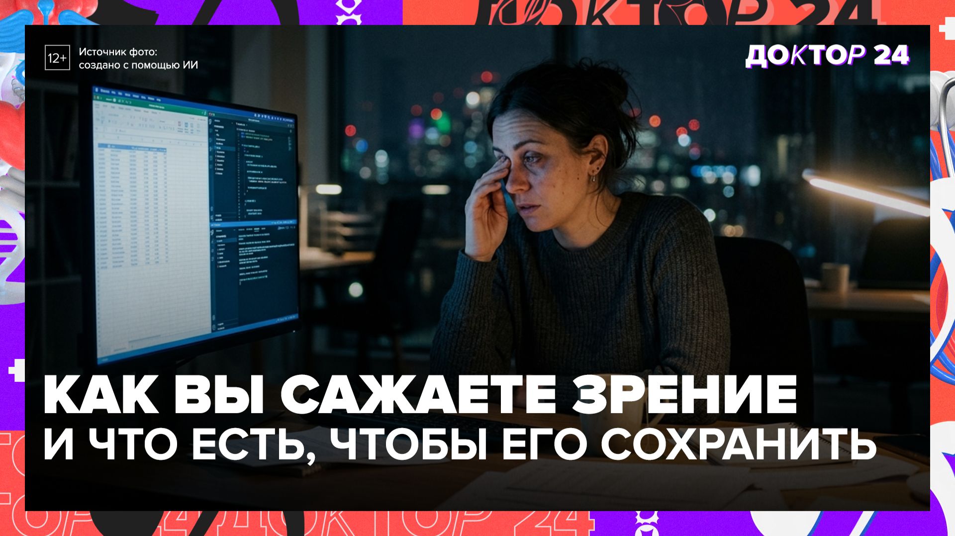 Как сохранить зрение за экраном: почему глаза быстро устают и какие продукты их защищают | Доктор 24