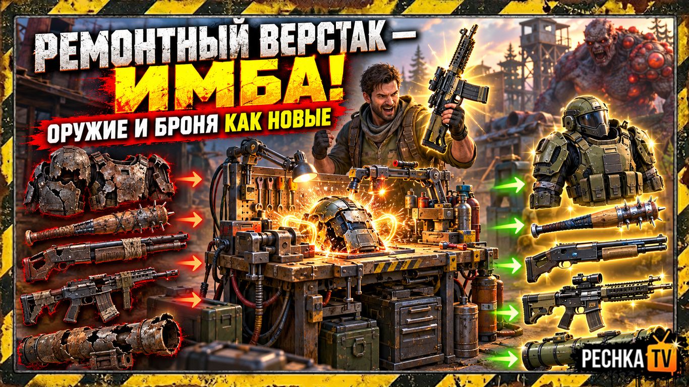 РЕМОНТНЫЙ ВЕРСТАК — ЭТО ИМБА! РЕМОНТИРУЕМ ОРУЖИЕ И БРОНЮ В LDOE | Pechka TV