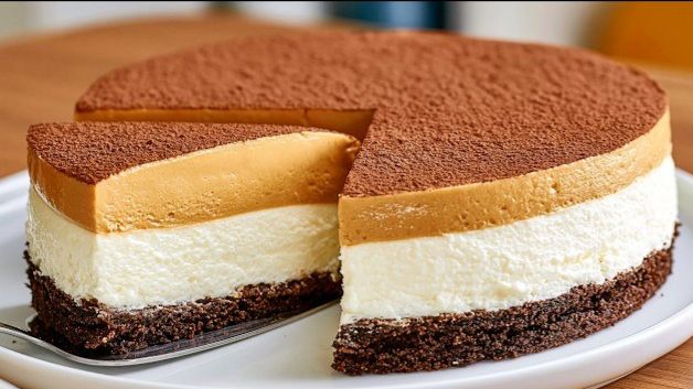 Новый вкусный домашний десерт с муссом из кофе за 15 минут! Никакой выпечки и муки!