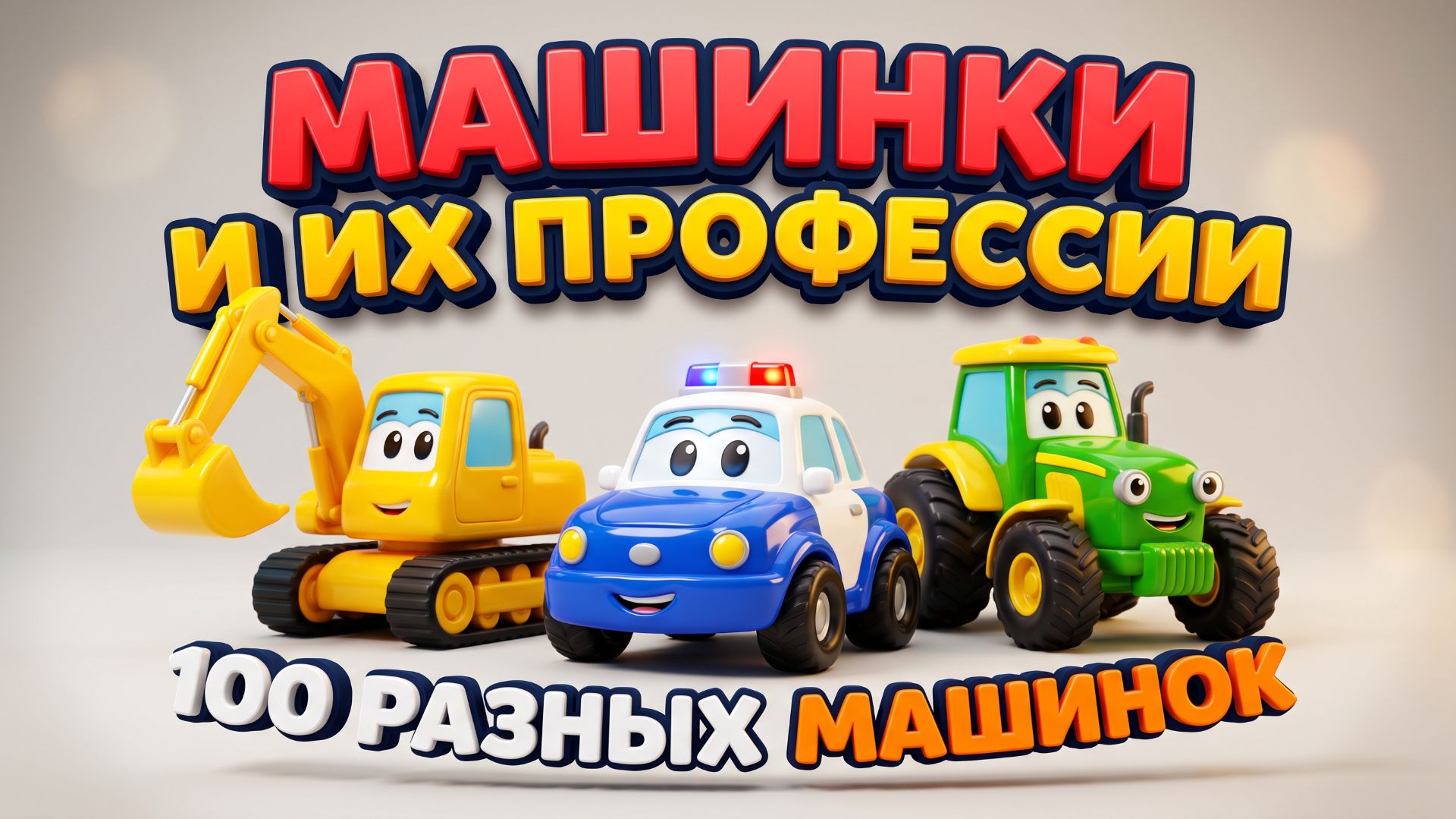 100 МАШИНОК И ИХ ПРОФЕССИИ! Мультик про машинки и спецтехнику для детей СБОРНИК