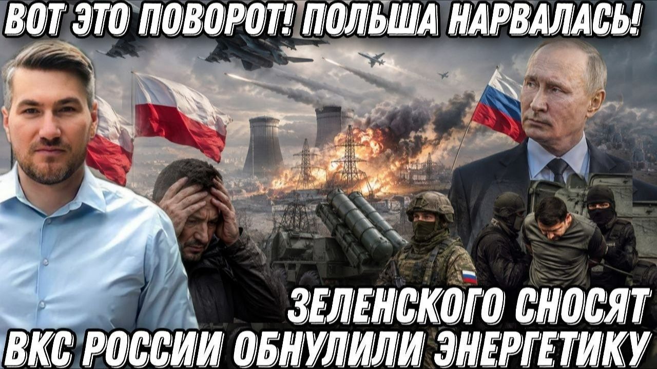 Вот это поворот! Польша нарвалась! 40 ударов по целям. ВКС России обнулили энергетику. Зе сносят