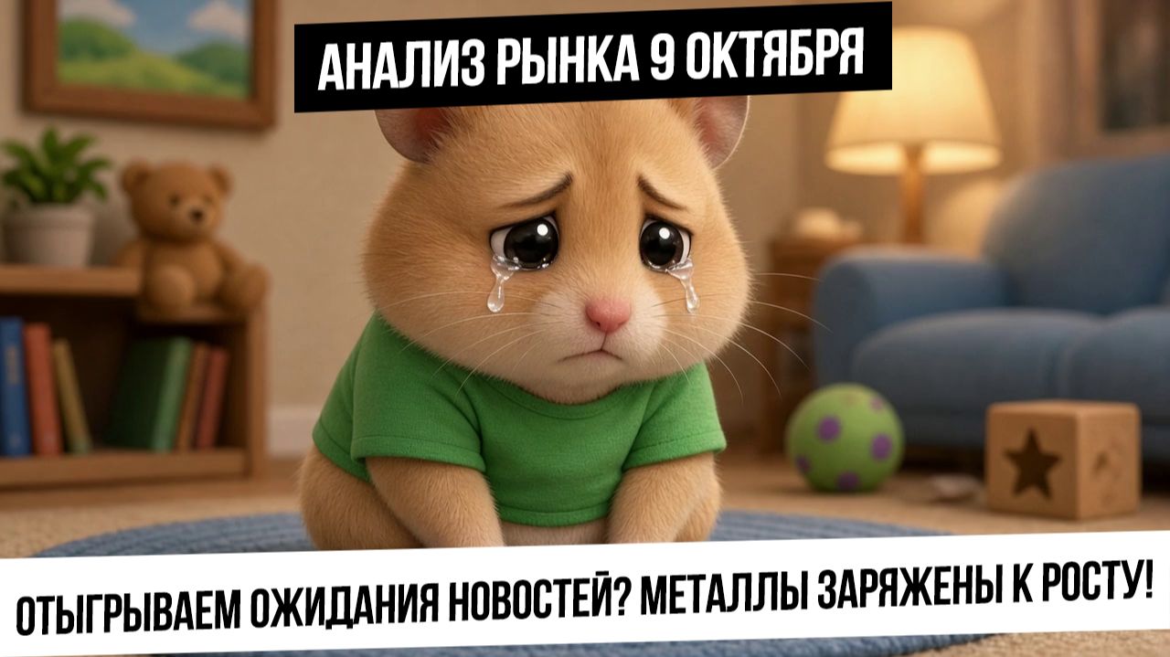 Анализ рынка 9 октября. Рынок РФ отыгрывает ожидания новостей! Металлы заряжены к мега-ралли вверх!