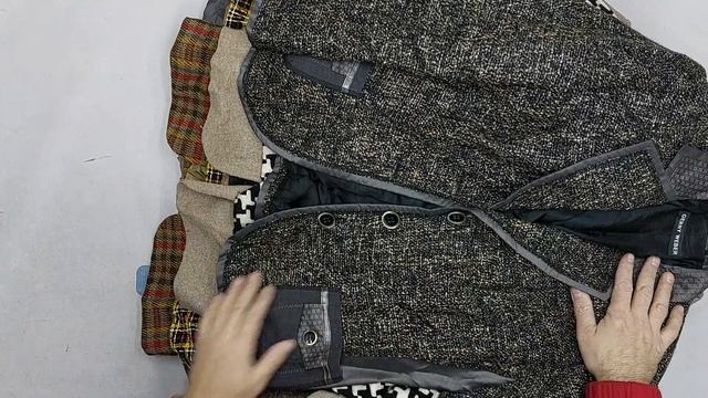 Пиджаки женские твидовые секонд оптом 3 пак