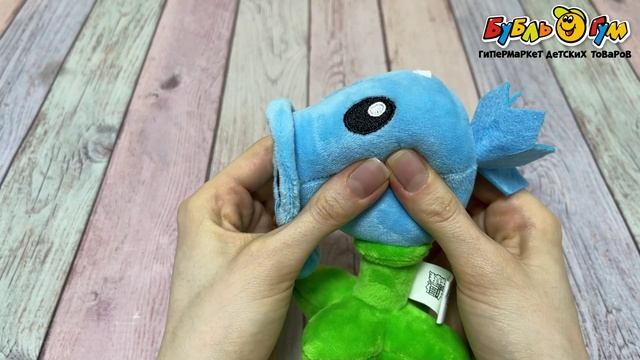 Мягкая игрушка-брелок LANSON TOYS Растения против Зомби Морозный Горохострел, текстиль 12см - видео