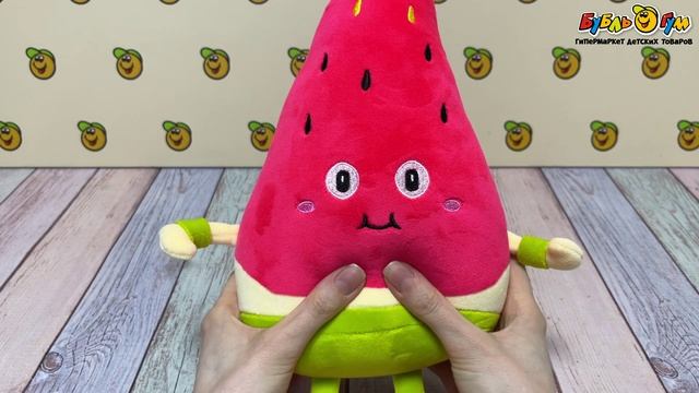 Мягкая игрушка-подушка клубника сквиш Lanson Toys 25см - видео