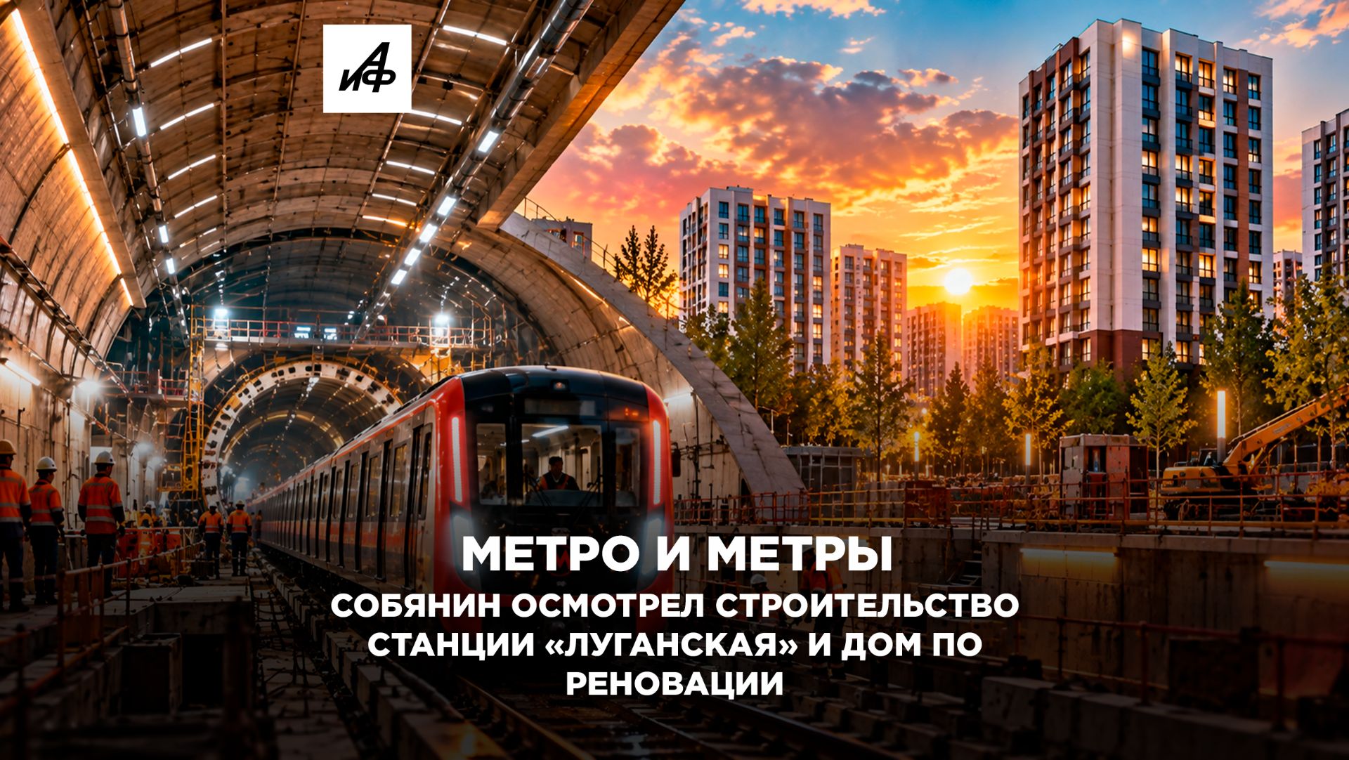 Метро и метры. Собянин осмотрел строительство станции «Луганская» и дом по реновации