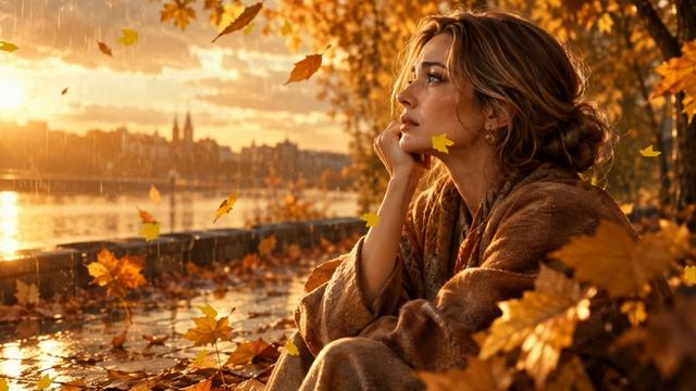 🍂Осталась одна _  Вальс свой последний кружит листва
