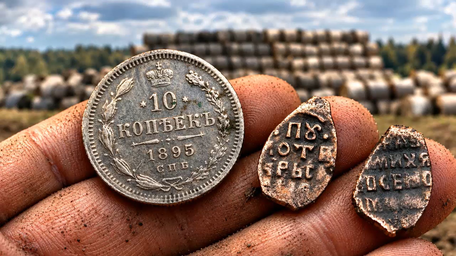 Нашёл СЕРЕБРО Николая II 1895 года! А потом полез в реку искать древние монеты