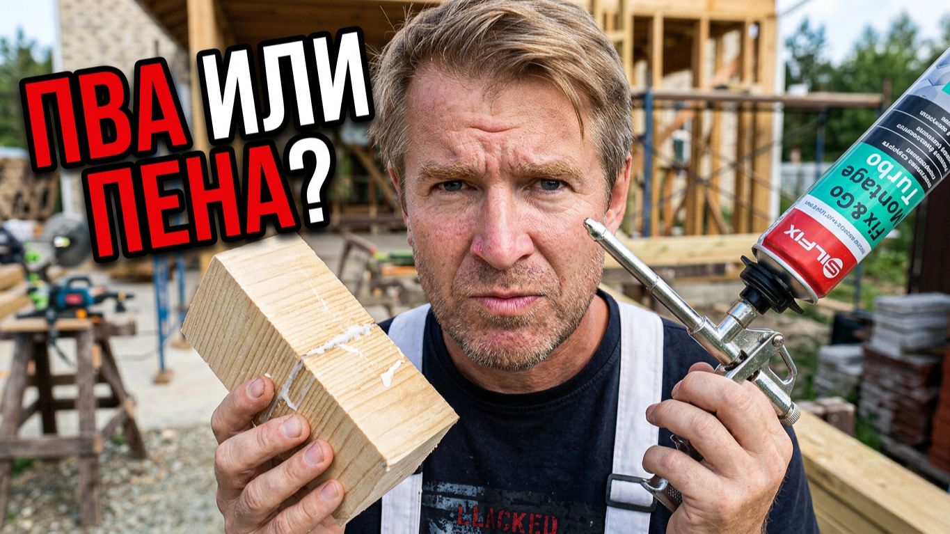 ⚡ ГАРАЖ. Перекрытие: часть 2! Клей-пена вместо ПВА — как крепить балки быстрее!