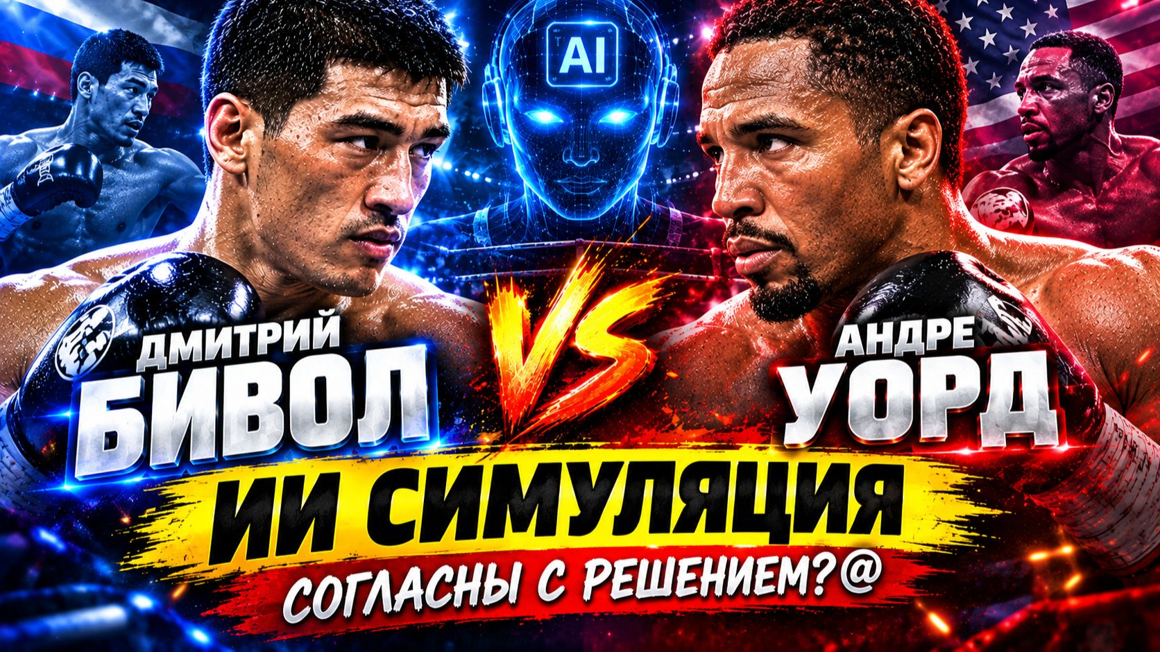 Дмитрий Бивол vs Андре Уорд. ИИ симуляция