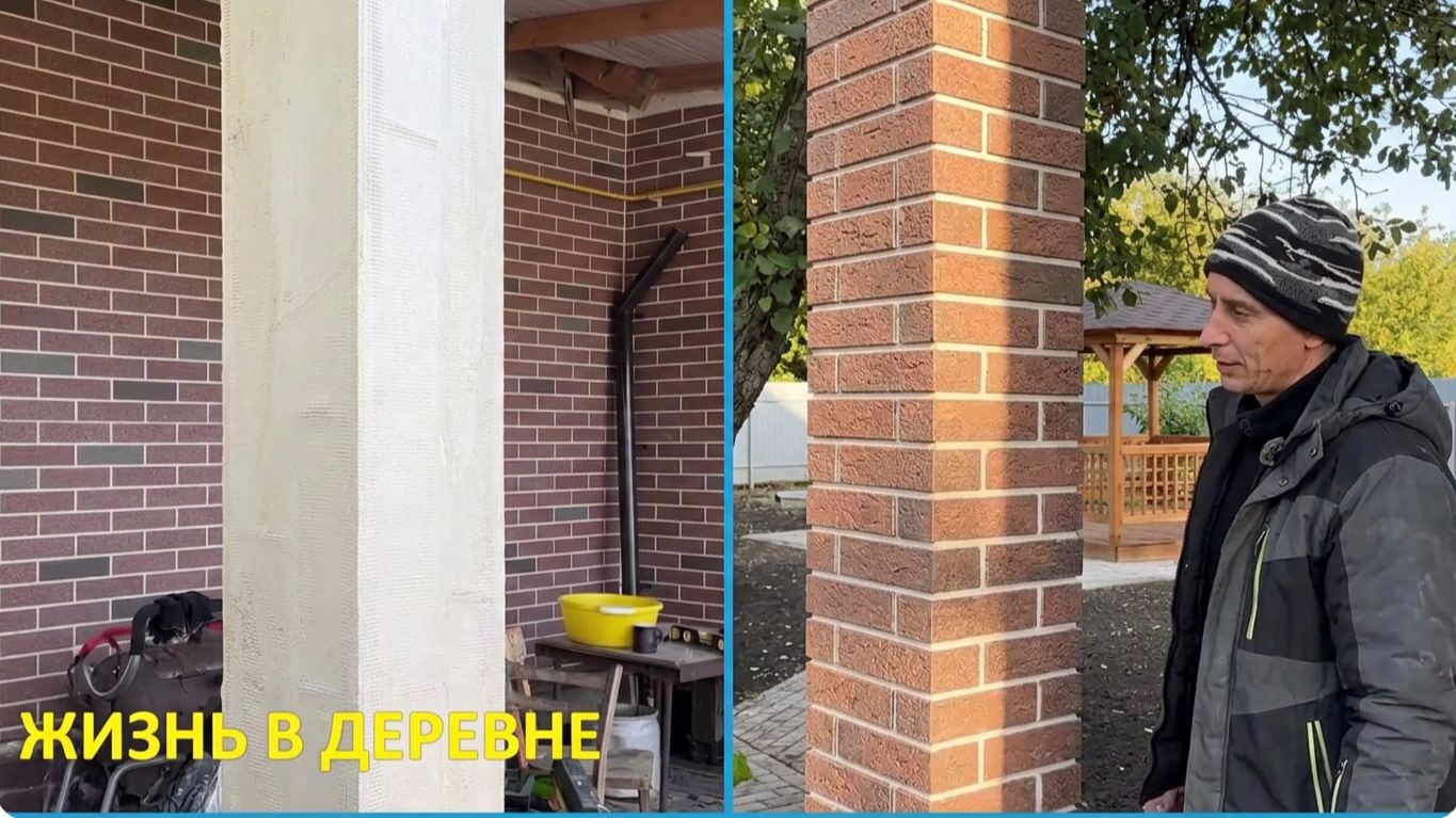 СДЕЛАЛИ КРАСИВЫЕ КОЛОННЫ И СПАСАЕМ КРЫШУ ГАРАЖА, ЖИЗНЬ В ДЕРЕВНЕ