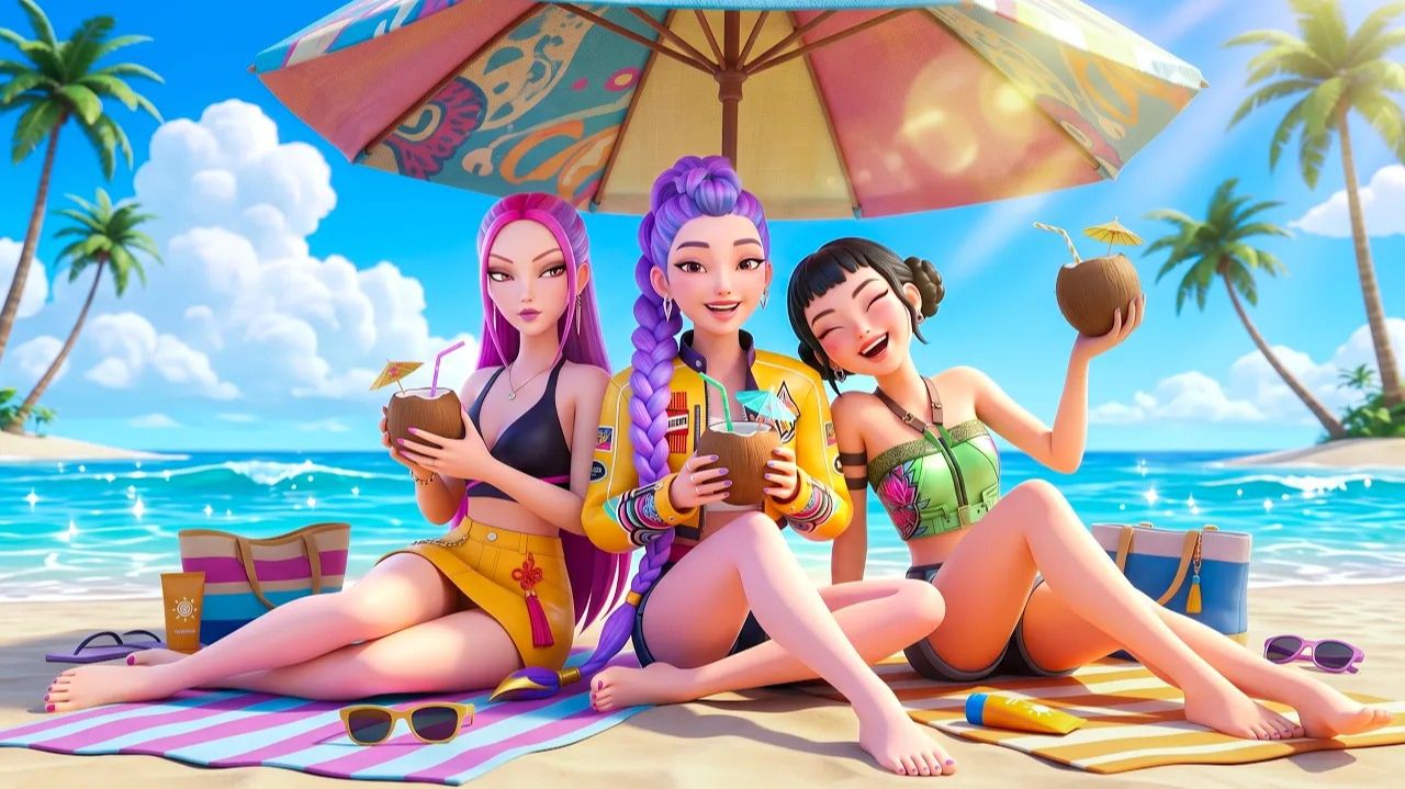 🌊☀ Летний пляжный день с Хантрикс ☀ ✨ “Недосягаемое в поле зрения. K-Pop Demon Hunters