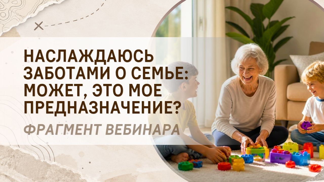 Наслаждаюсь заботами о семье: может, это мое предназначение? Фрагмент вебинара