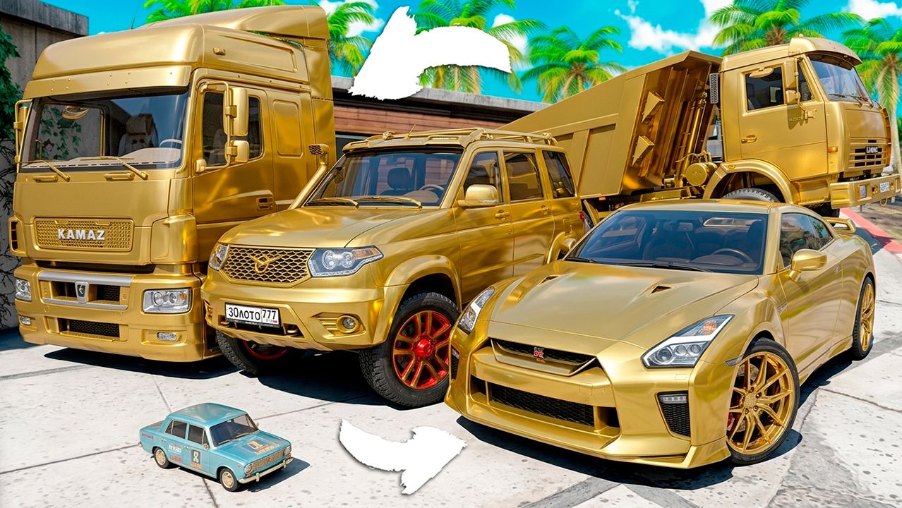 Угнал кучу золотых чит тачек у мажора в GTA 5! Битва воров в ГТА 5 Онлайн!