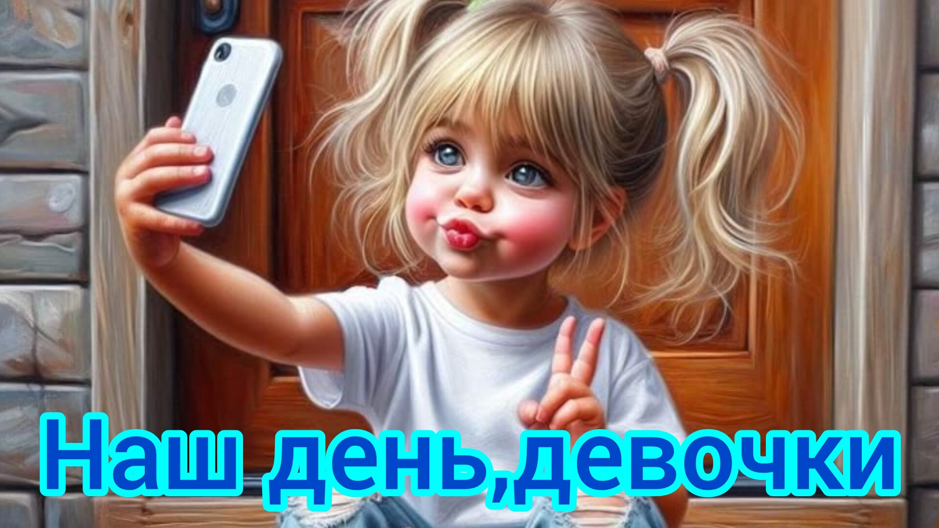 С днём девочек. Шикарная музыкальная открытка.