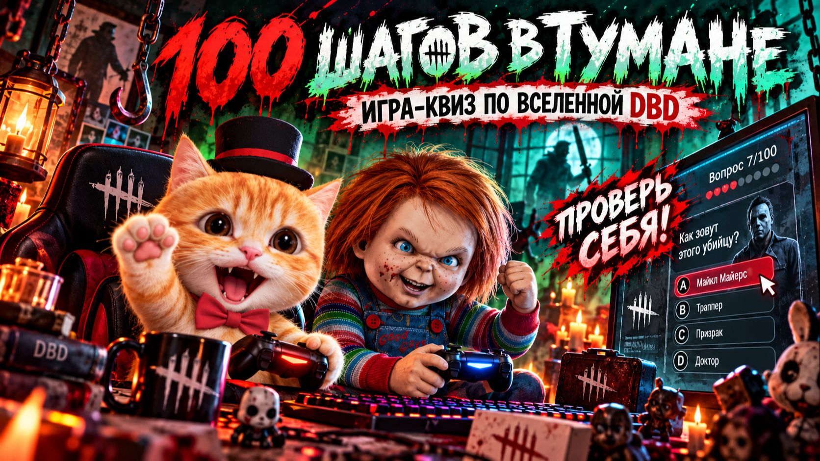 100 Шагов В Тумане 🐱🔪  Я сделал игру по ДБД-вселенной! Сыграй со мной!