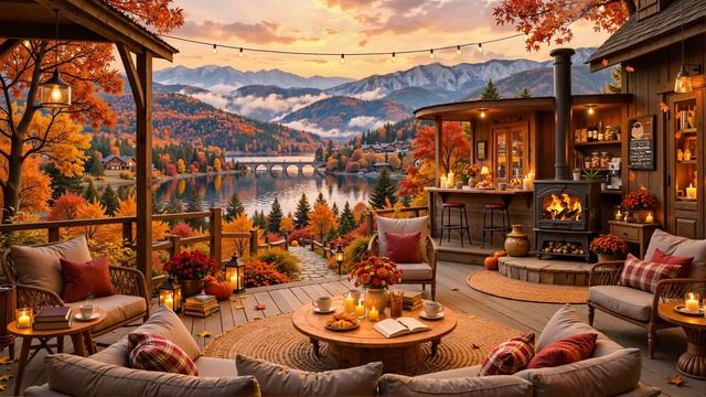 ОСЕННИЙ ДЖАЗ НА ВЕРАНДЕ У КАМИНА 🍂☕ СПОКОЙНАЯ МУЗЫКА ДЛЯ ОТДЫХА И УЮТА