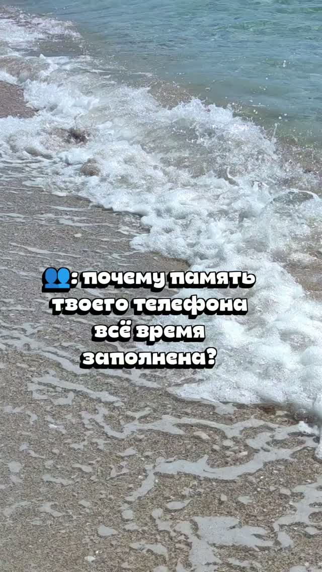 Телефон говорит «память забита», а я говорю «это воспоминания! 📸