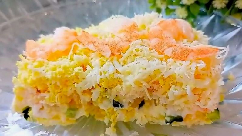 САЛАТ С АНАНАСОМ И КРЕВЕТКАМИ 😋👍