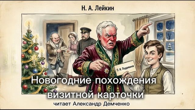 "Новогодние похождения визитной карточки". Н.А. Лейкин | Аудиокнига. Александр Демченко
