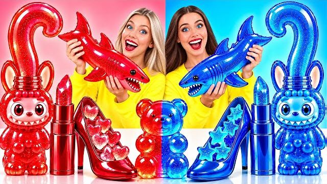 Красная еда vs Синяя еда Челлендж. Безумные Ситуации на Кухне