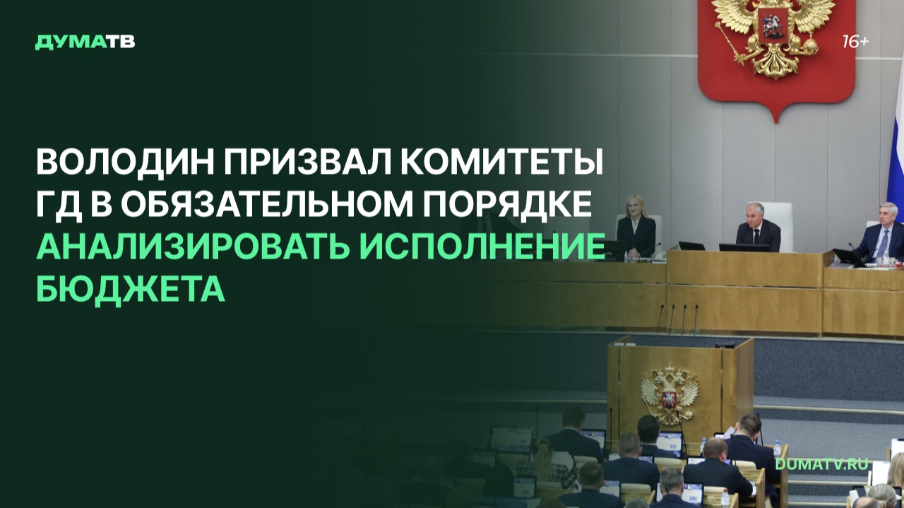 Володин призвал комитеты ГД в обязательном порядке анализировать исполнение бюджета