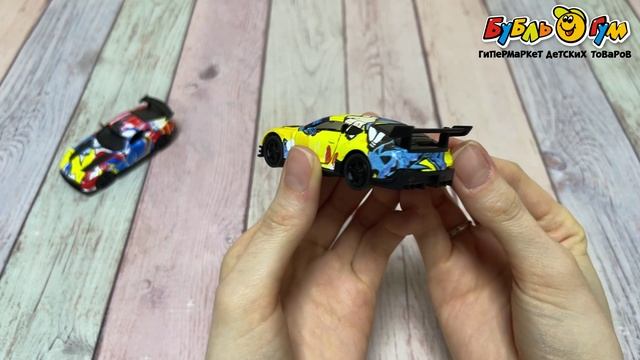 Набор машинок VROOMIX с инерционным механизмом граффити-притом и открывающимися элементами 4шт с 3лет - видео