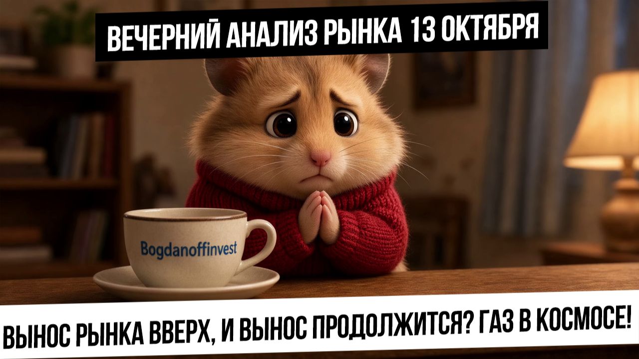 Вечерний анализ рынка 13 октября. Рост рынка продолжится? На пороге новые шорт-сквизы? Газ в космосе