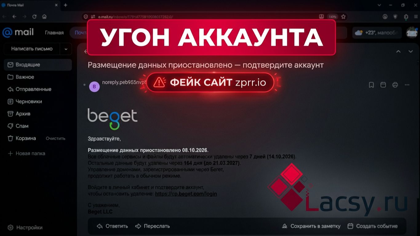 Письмо является мошенническим и отправлено с целью обмана пользователей.