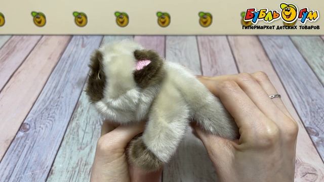 Игрушка мягкая Lanson Toys Котенок сиамский кис 12см - видео