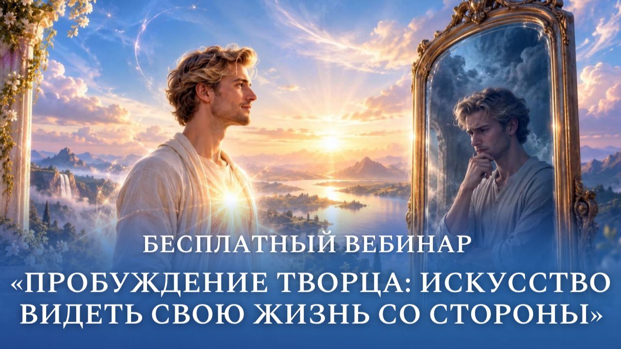 Бесплатный вебинар «Пробуждение Творца искусство видеть свою жизнь со стороны»