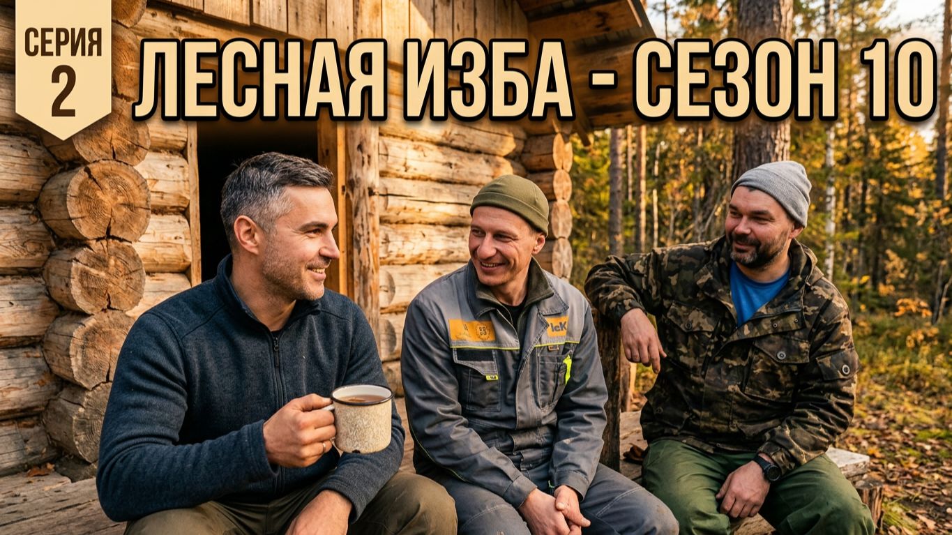 ЛЕСНАЯ ИЗБА. СЕЗОН 10: СТРОИМ БЕСЕДКУ ВСЕЙ КОМАНДОЙ. Серия 2