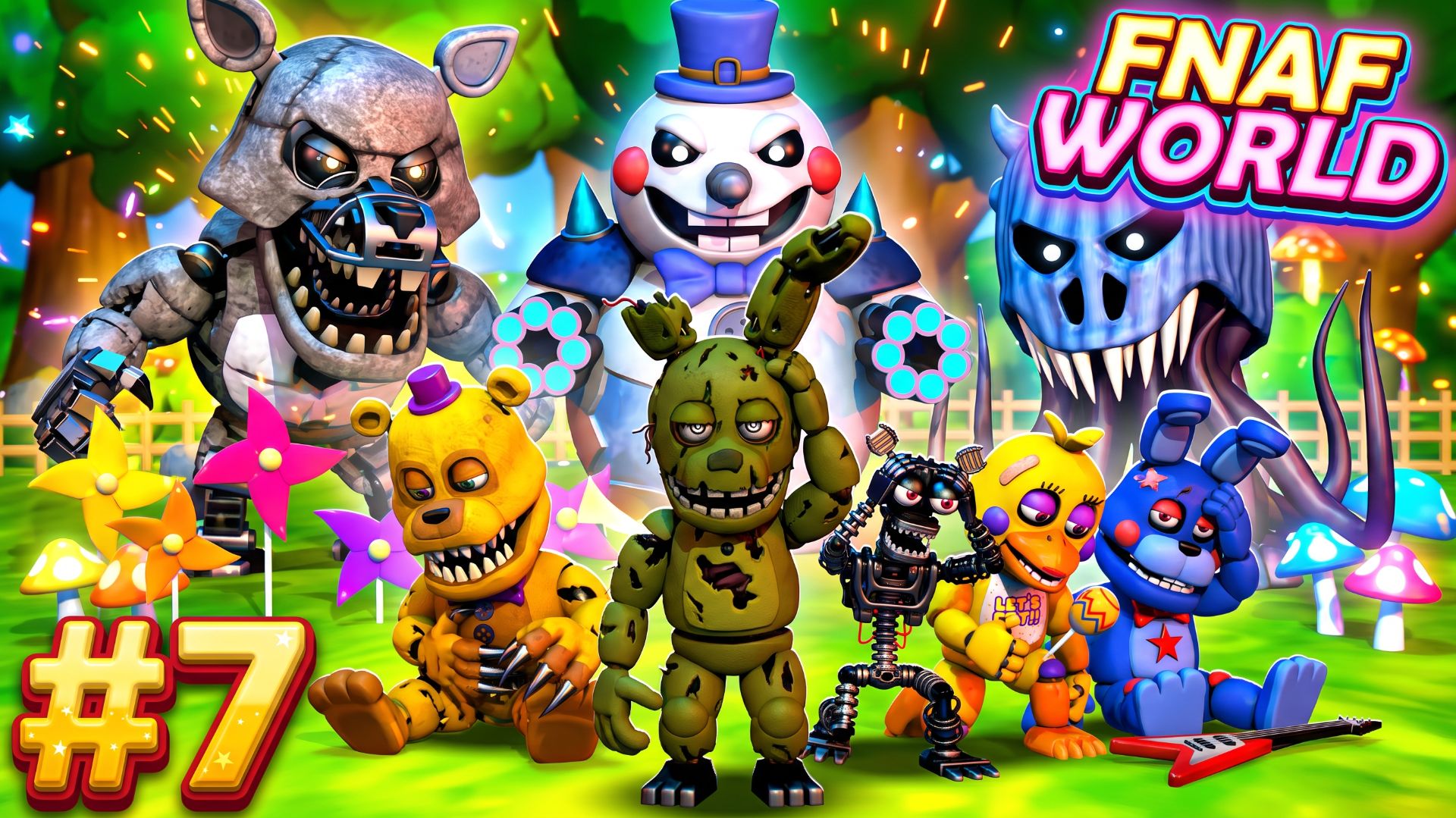 НЕПОБЕДИМЫЕ БОССЫ во FNAF WORLD #7