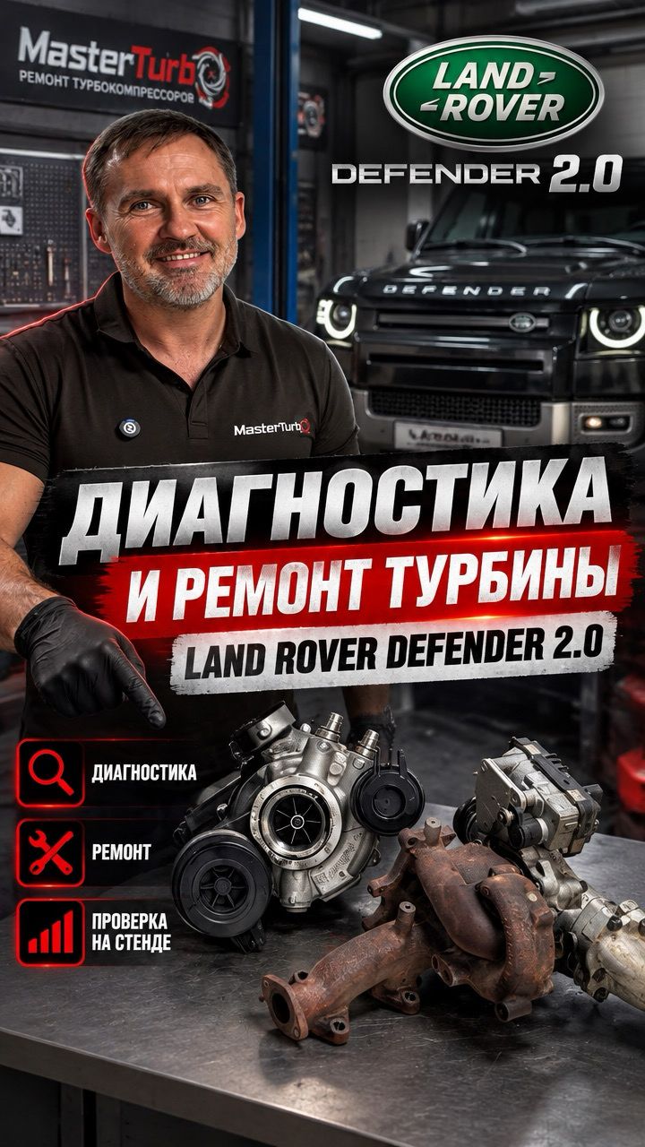 Диагностика и ремонт турбокомпрессора Land Rover Defender 2.0